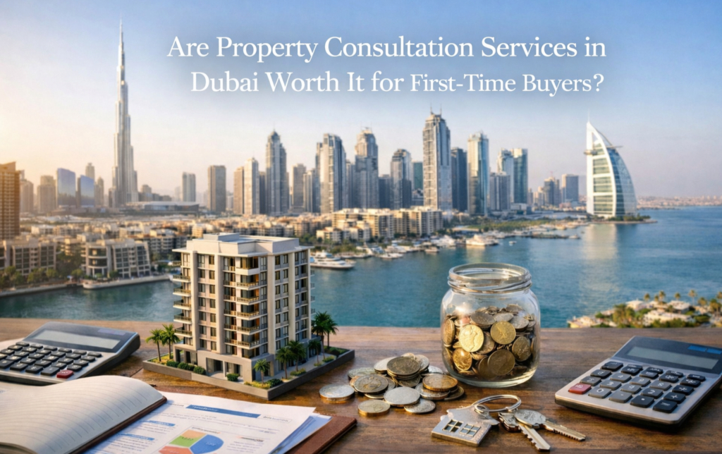 Property consultant guiding first-time buyer in Dubai real estate market